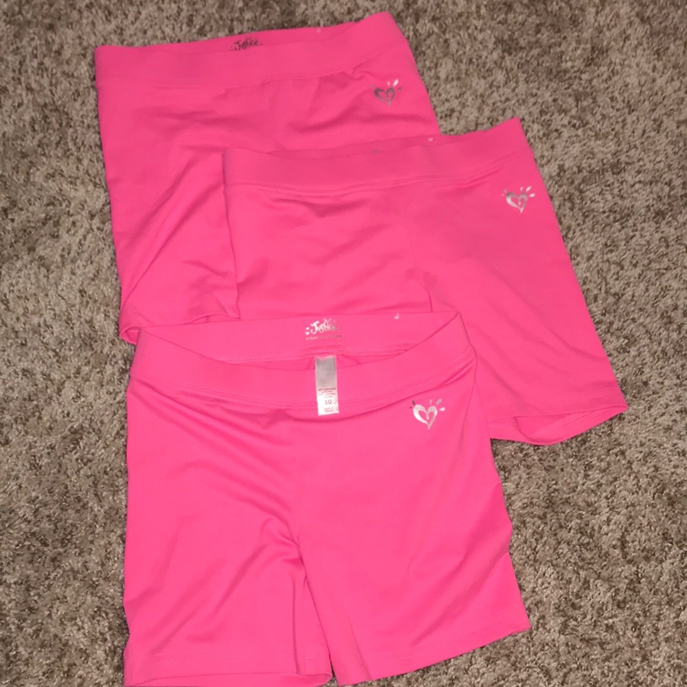 Neon pink kids spandex